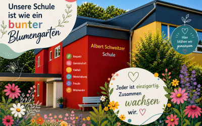 Unsere Schule ist wie ein bunter Blumengarten
